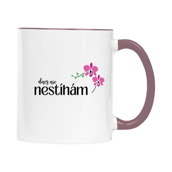 Hrnek malý barevný s potiskem Dnes nic nestíhám