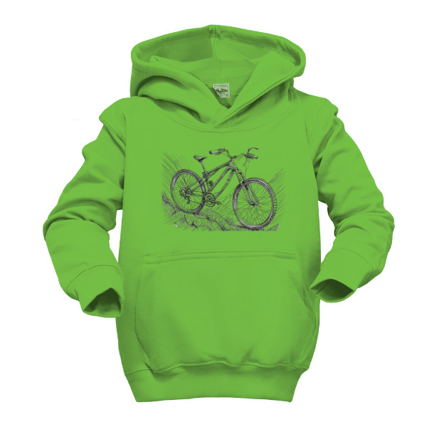 Detská mikina s kapucňou s potlačou Horské kolo MTB