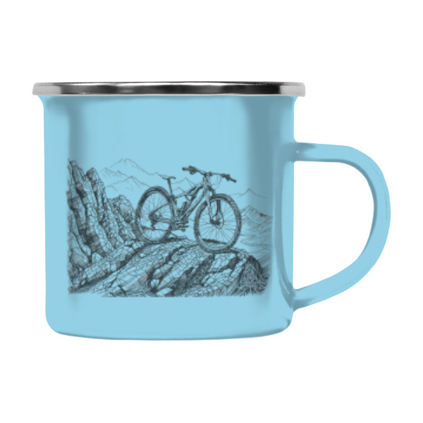 Barevný plecháček - nerezový lem s potiskem Horské kolo