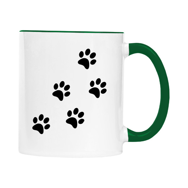 Hrnek malý barevný s potiskem Hrnek tlapky