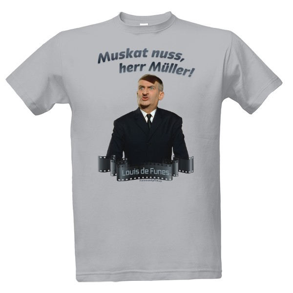 Tričko s potlačou Louis de Funes - Muskat nuss