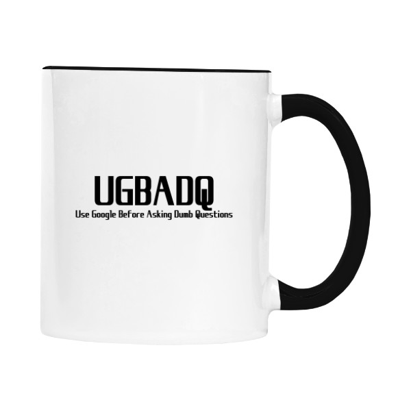 Hrnek malý barevný s potiskem Používej Google